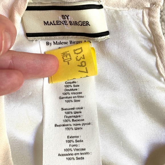 SOLD Malene Birger $795 silk twill floral dress - Picture 9 of 10